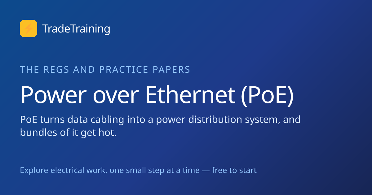 Power over Ethernet (PoE) — Practice Questions | TradeTraining